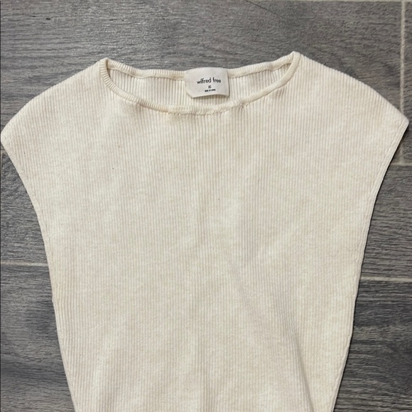 Wilfred Free Cream Ribbed Dress - Picture 4 of 6